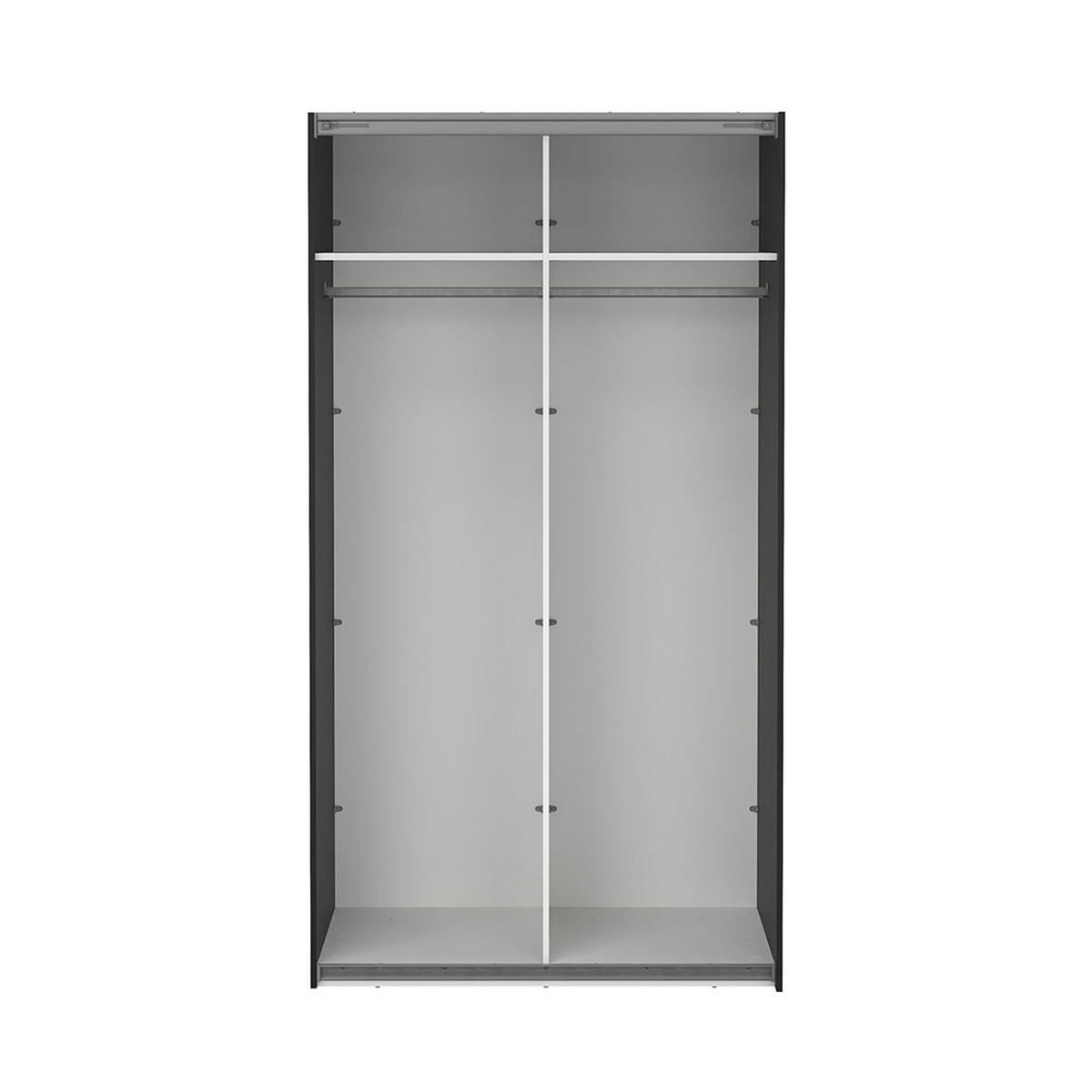 SCHIEBETÜRENSCHRANK, Como, Schwarz, Holzwerkstoff, 119 x 67 x 221 cm - Schwarz, Holzwerkstoff (119/221/67cm) - ebuy24