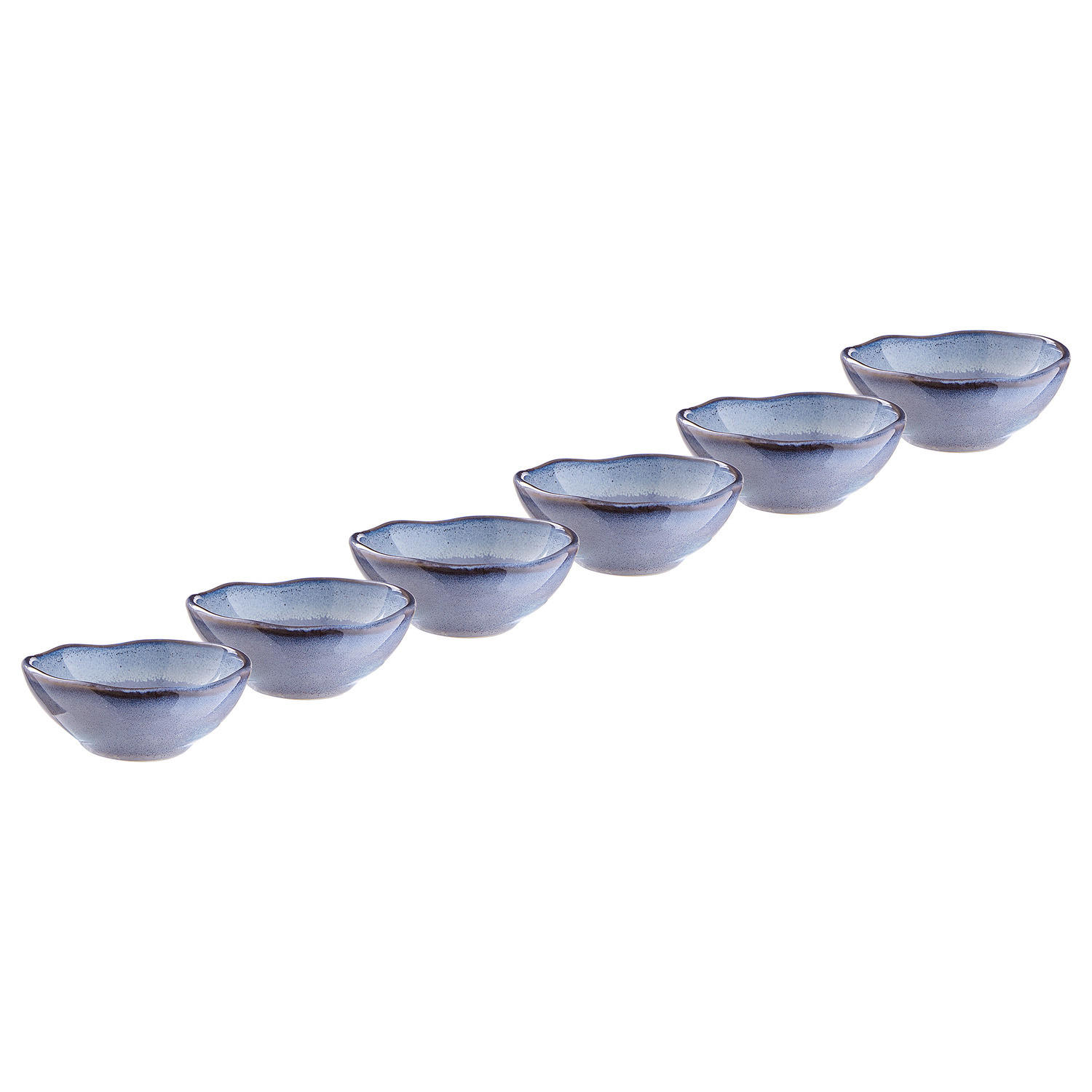 DIPSCHALEN 6er-Set Artisan 95 ml - Blau, Keramik (8/8/3.5cm) - Butlers