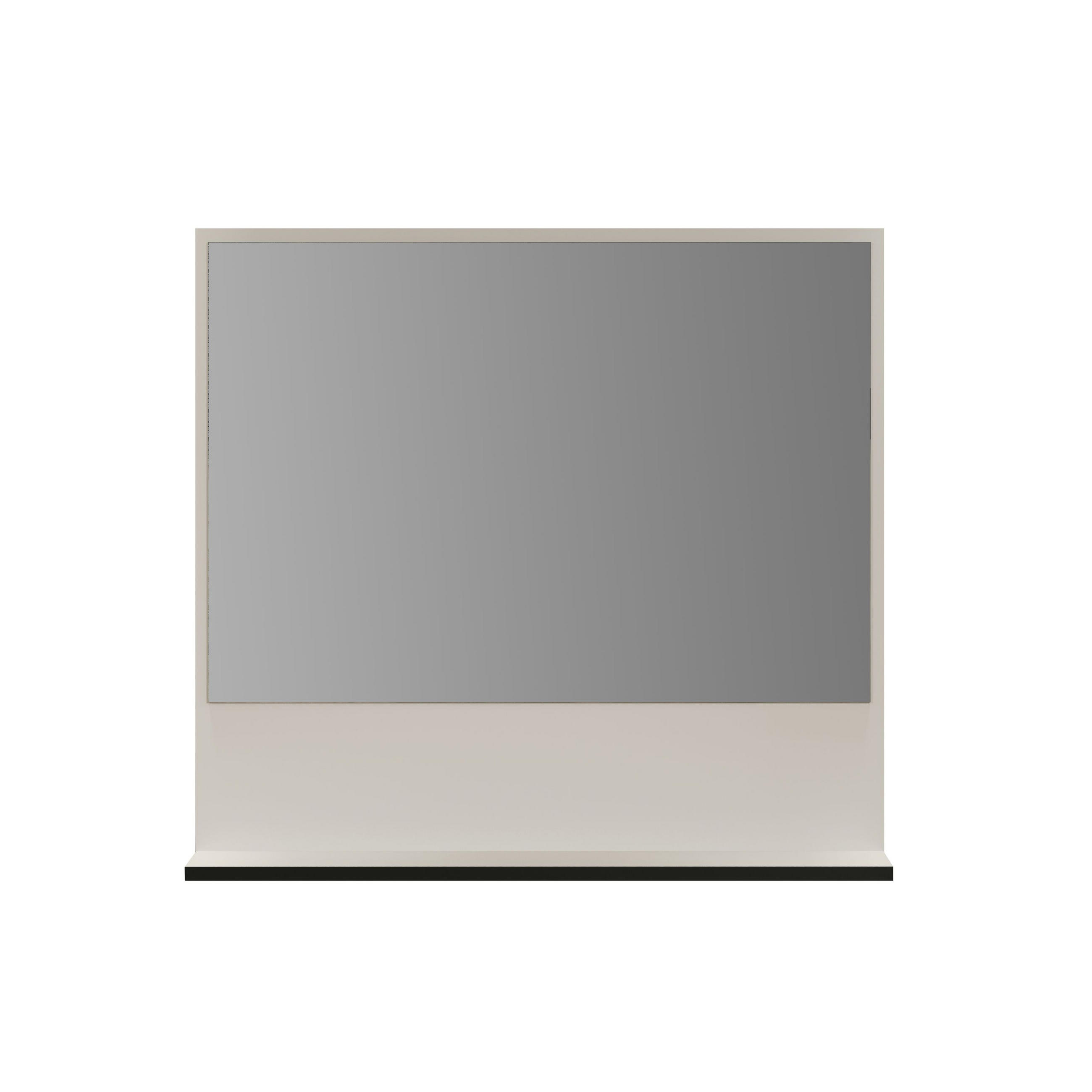 WANDSPIEGEL PureBliss Hellgrau - Hellgrau, Holzwerkstoff (80/74/14cm) - Trendteam