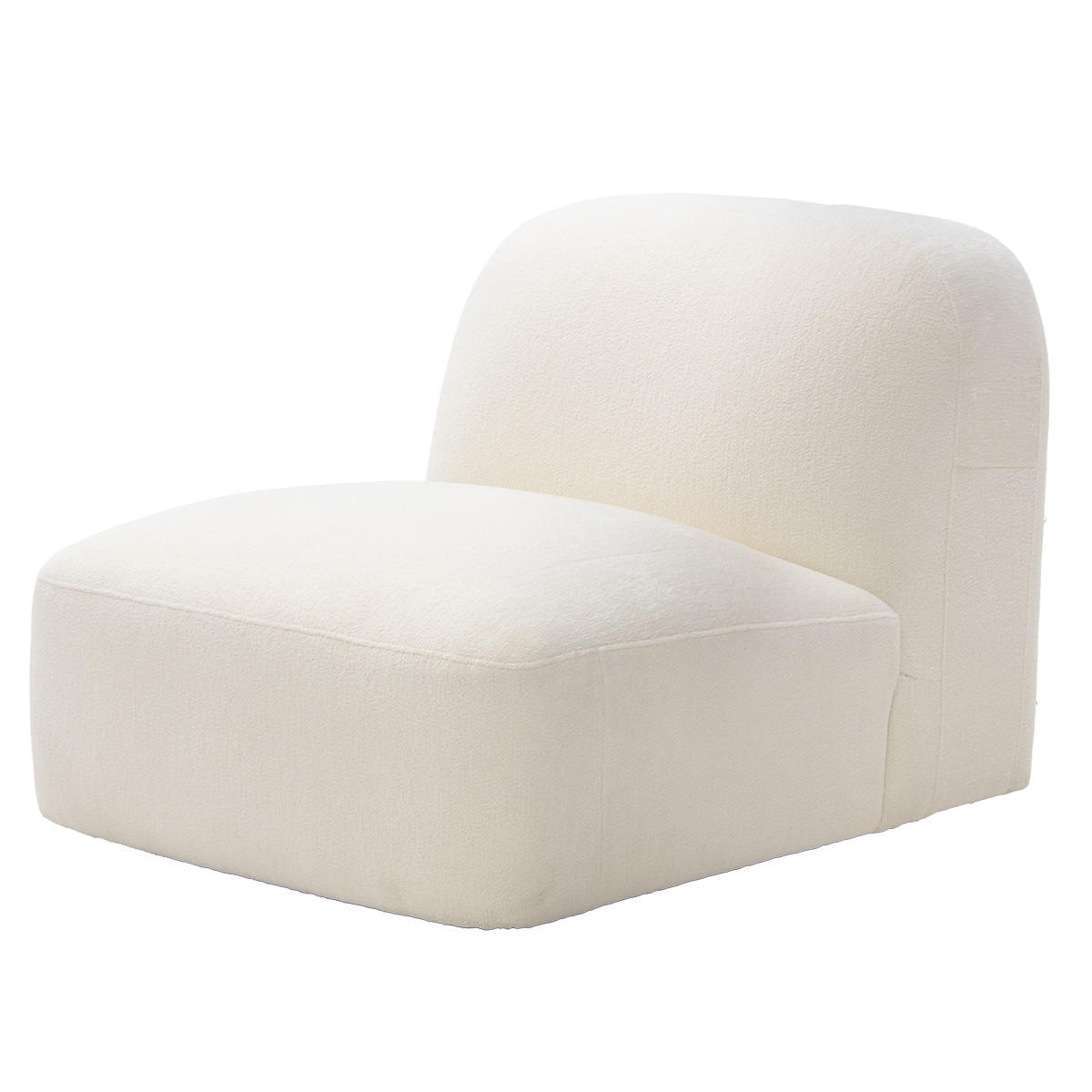 LOVESEAT aus Stoff, Beige - Beige, Metall (76/75/106cm) - Giga Meubel
