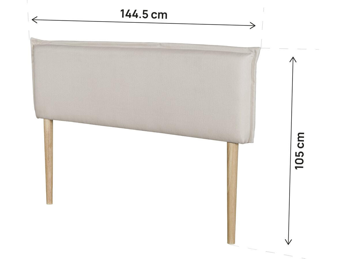 KOPFTEIL UND LATTENROSTSCHUTZ jessica beige - Beige, Naturmaterialien (7/105/145cm) - Habitat Garten