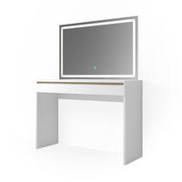 SCHMINKTISCH Emma Weiß 120 cm mit LED-Spiegel - Weiß, Holzwerkstoff (120/83/41.8cm) - Vicco