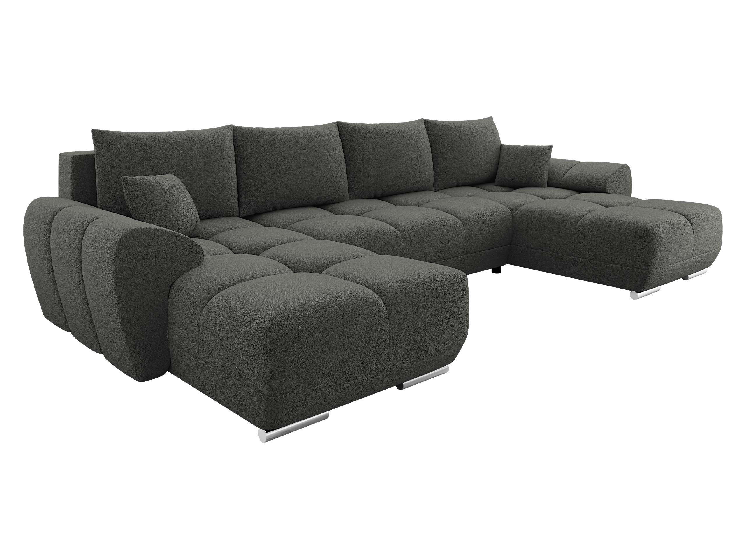 WOHNLANDSCHAFT Logo U - Anthrazit, Holz/Kunststoff (362/85/183cm) - MIRJAN24