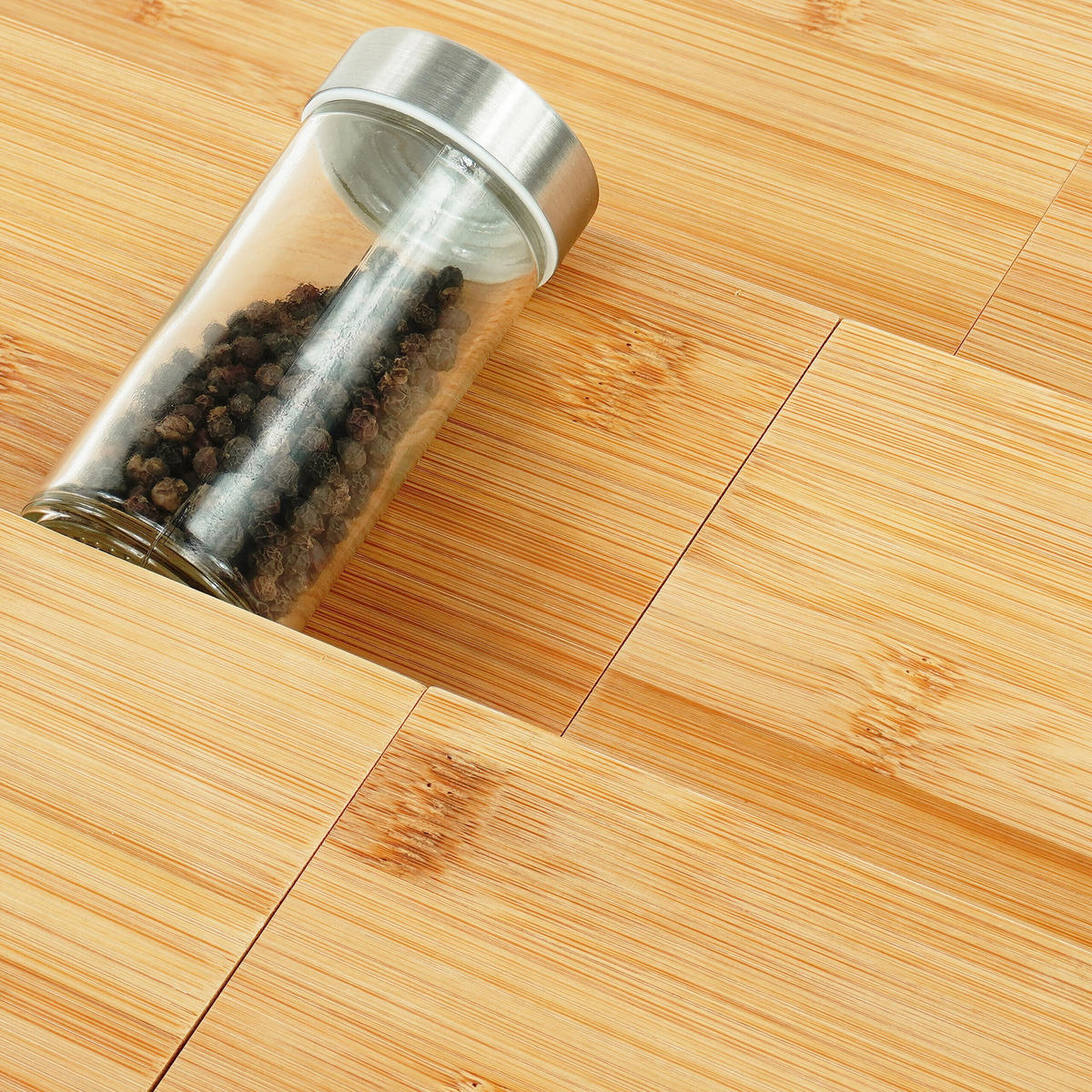 8XGEWÜRZREGAL - Hellbraun, Holz (20/4/11.5cm) - Relaxdays