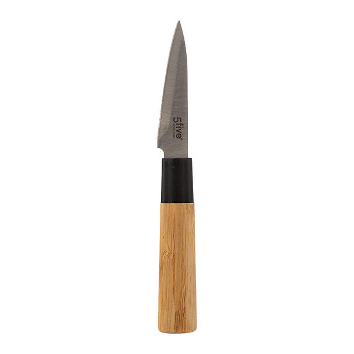 SCHNEIDEBRETT Set Black Bamboo mit 3 Messern, Bambus, Edelstahl, Braun, 35 x 25 cm - Braun, Holz (26.5/40.2cm) - 5five Simply Smart