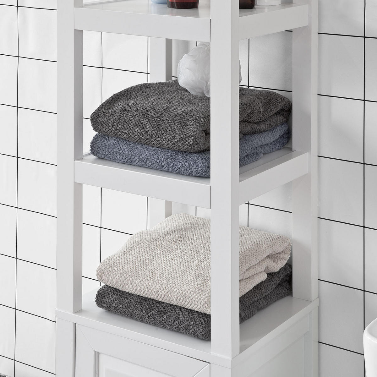 HOCHSCHRANK Weiß - Weiß, Holzwerkstoff (40/150/33cm) - SoBuy