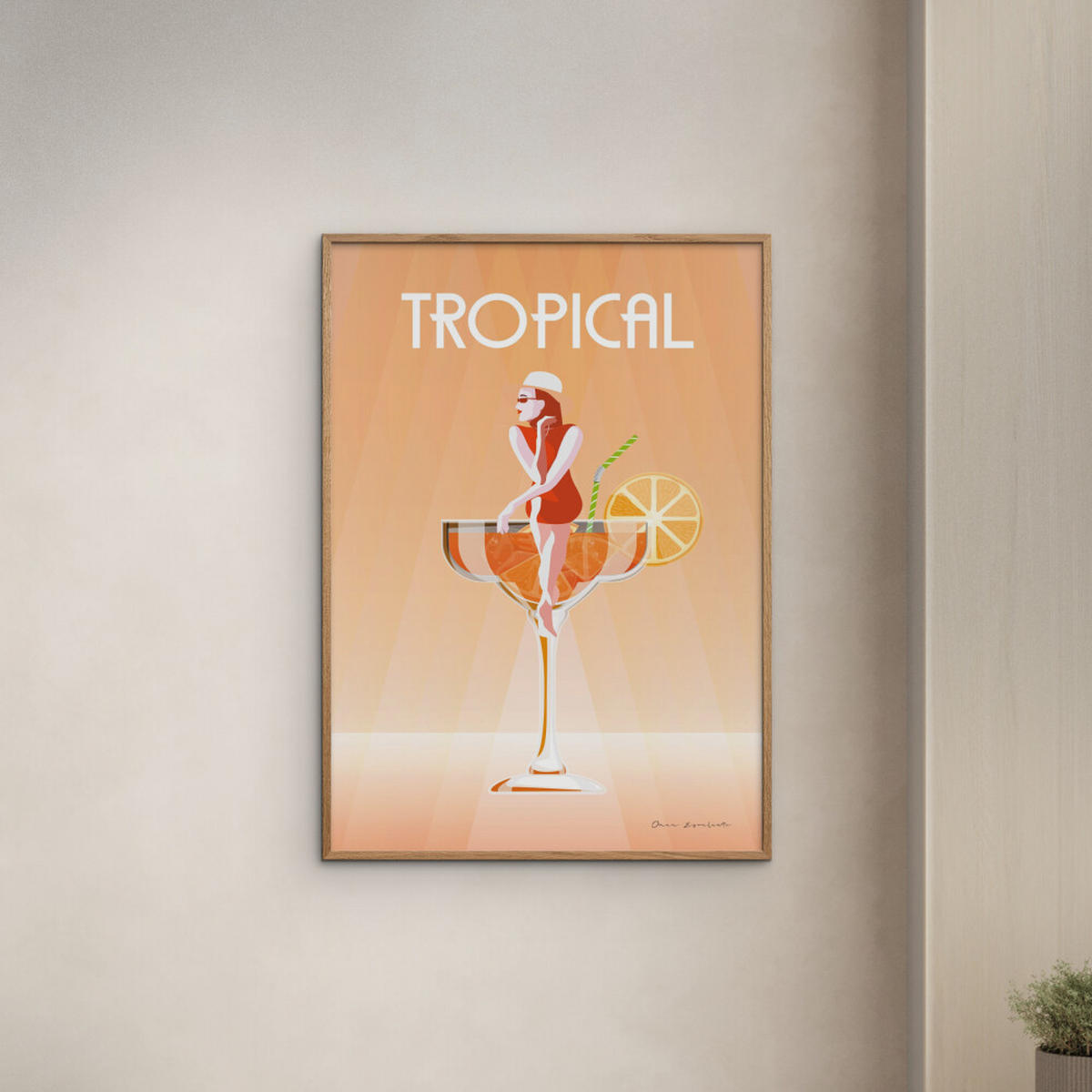 POSTER Wild Apple - Tropical Drink - Orange, Papier (30/40/0.1cm) - Poster&Frame