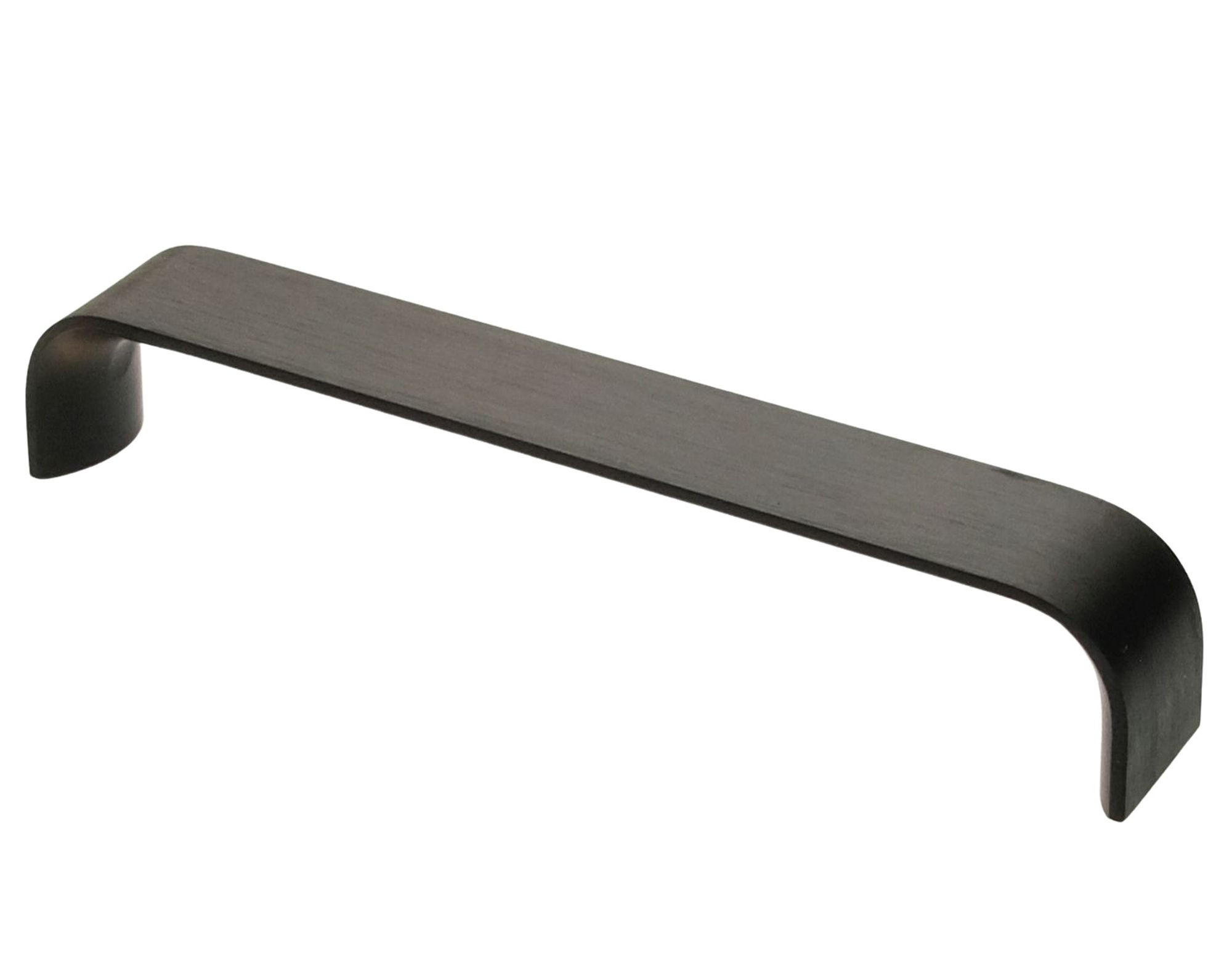 MÖBELGRIFF Schwarz matt eloxiert BA 160 mm Küchengriff breit Schrankgriff modern - Schwarz, Metall (2.5/3/16.7cm) - Livingpoint24