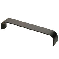 MÖBELGRIFF Schwarz matt eloxiert BA 160 mm Küchengriff breit Schrankgriff modern - Schwarz, Metall (2.5/3/16.7cm) - Livingpoint24