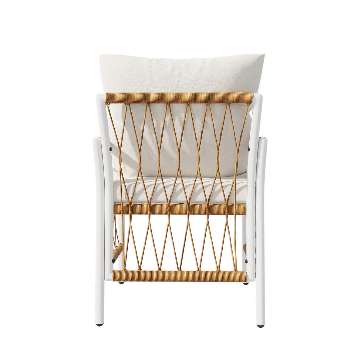 GARTENLOUNGE-SET Gartengarnitur mit 6 Stühle und Tisch Gartenmöbel-Set Terrassenmöbel - Beige/Multicolor, Holzwerkstoff/Textil - STILVORA