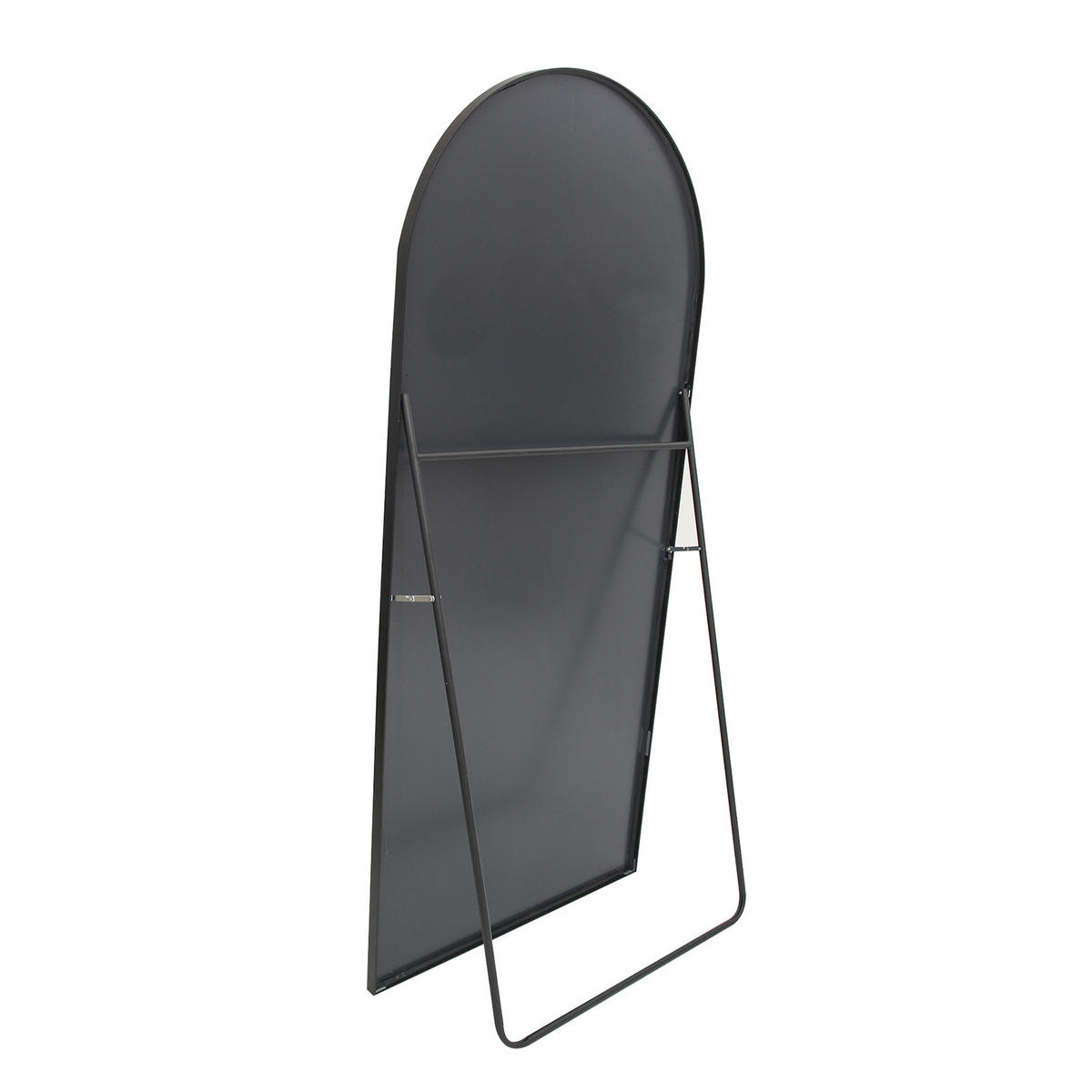 STANDSPIEGEL 162x53 cm, Ganzkörperspiegel mit Aluminiumrahmen, für Schlafzimmer - Schwarz, Metall (4/169/59cm) - PARAFTA HOME