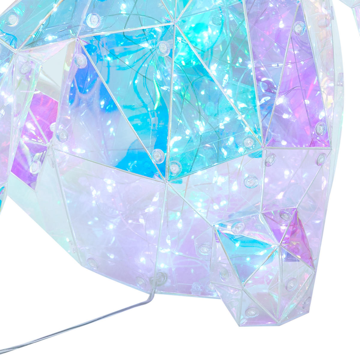 LED-DEKORATION Kaninchen Bunt Kintaus - Multicolor, Kunststoff (28/28/34cm) - Beliani