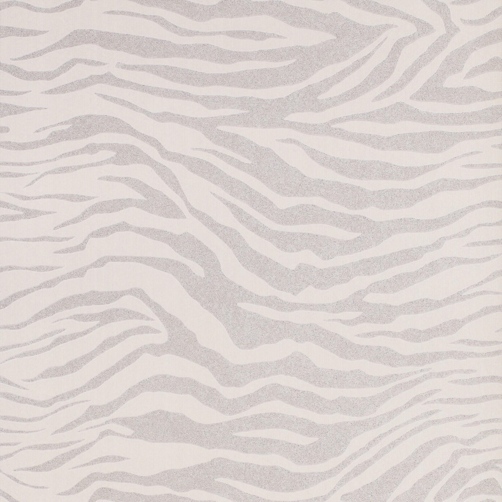 VLIESTAPETE Zebra Glitzer 1005x52cm - Silberfarben, Papier/Kunststoff (52/1000cm) - Superfresco Easy