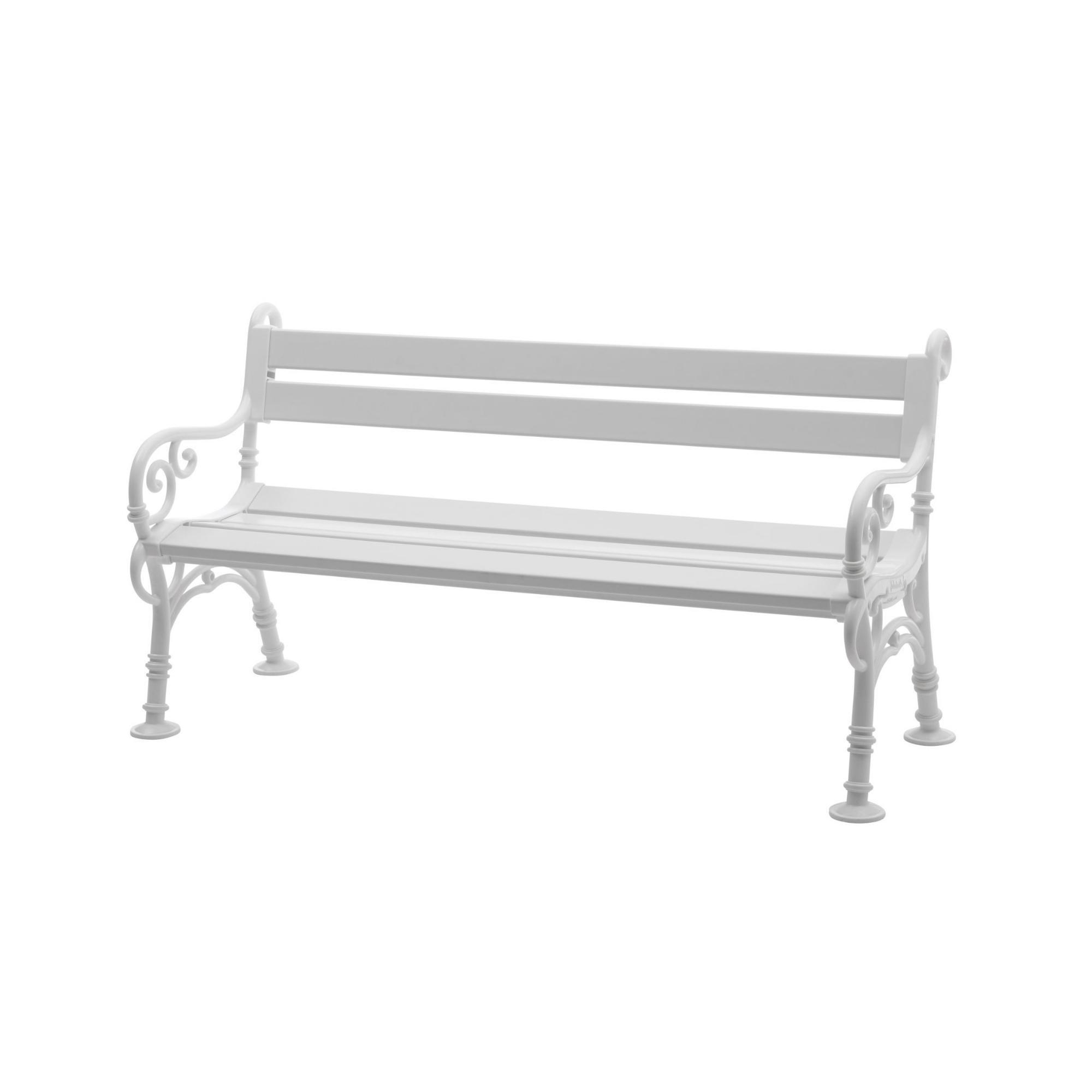 GARTENBANK Curacao 3 Sitzer Weiß 85 x 160 x 60 cm Witterungskunststoff & UV Beständiger Kunststoff - Weiß, Kunststoff (160/85/60cm) - PROREGAL