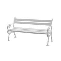 GARTENBANK Curacao 3 Sitzer Weiß 85 x 160 x 60 cm Witterungskunststoff & UV Beständiger Kunststoff - Weiß, Kunststoff (160/85/60cm) - PROREGAL