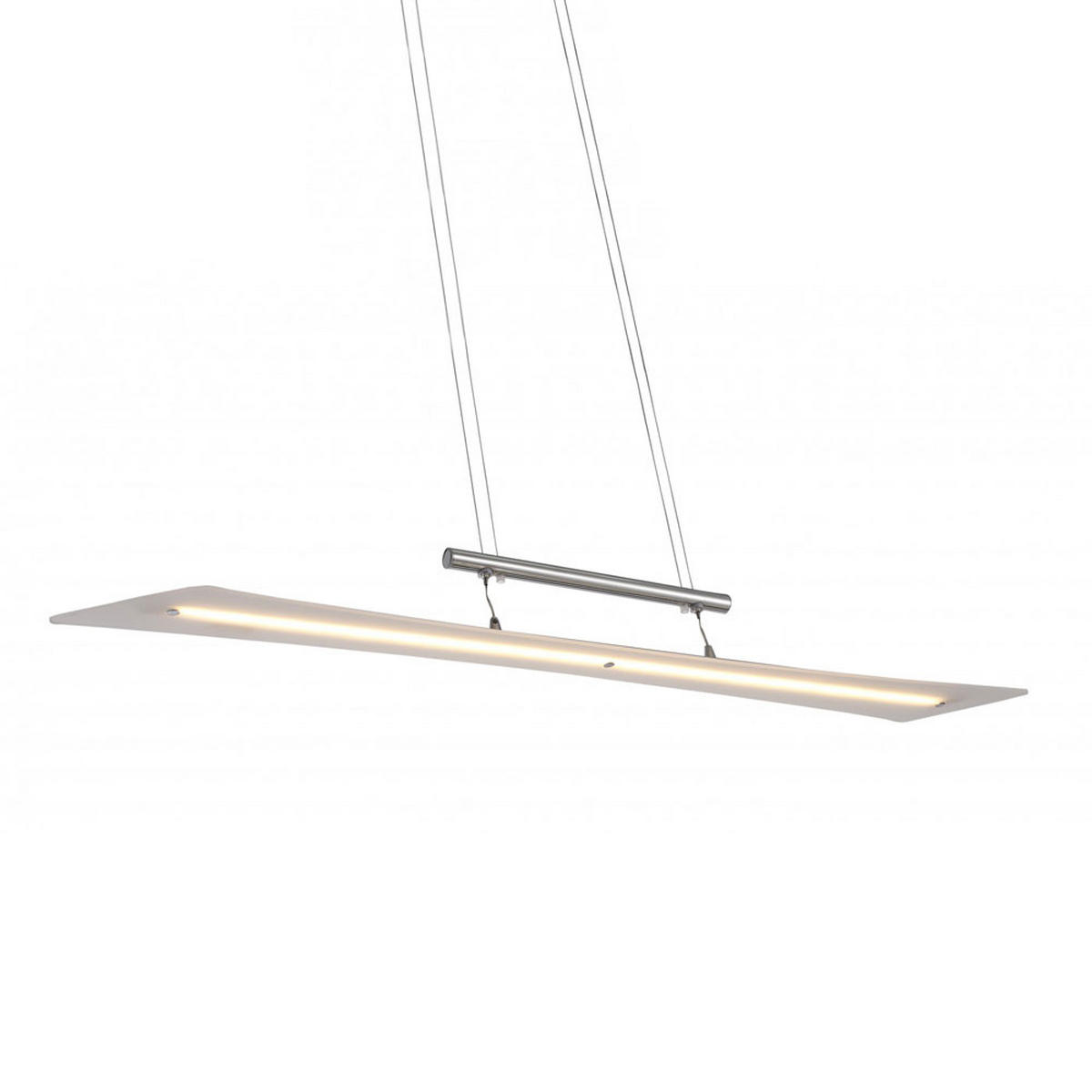 LED HÄNGELEUCHTE Chrom Silber satiniert - Silberfarben, Metall (98.5/9.8/160cm)