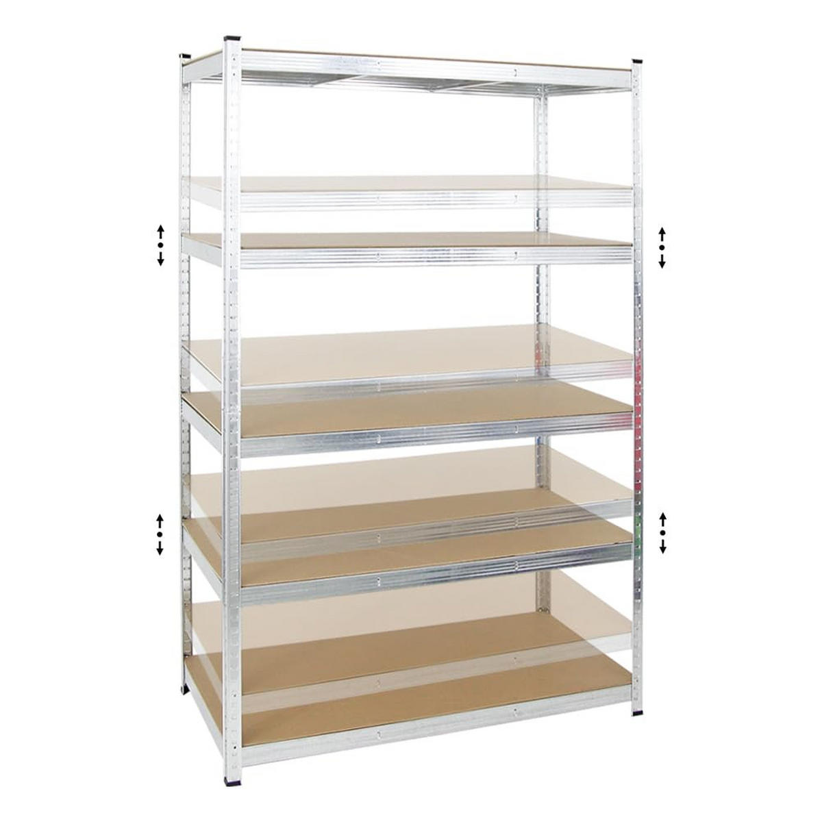 SCHWERLASTREGAL Ragnar 2er-Set mit 2x 180x120x60 cm Fachlast 175 kg Verzinkt - Silberfarben, Metall (240/180/60cm) - PROREGAL