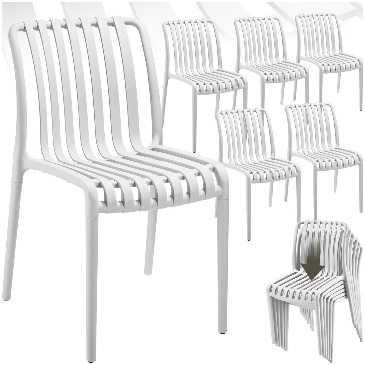 GARTENSTÜHLE Alcudia,47 x 58 x 80,5 cm, Belastbarkeit 110 kg,creme - Creme, Textil (47/80.5/58cm) - tectake