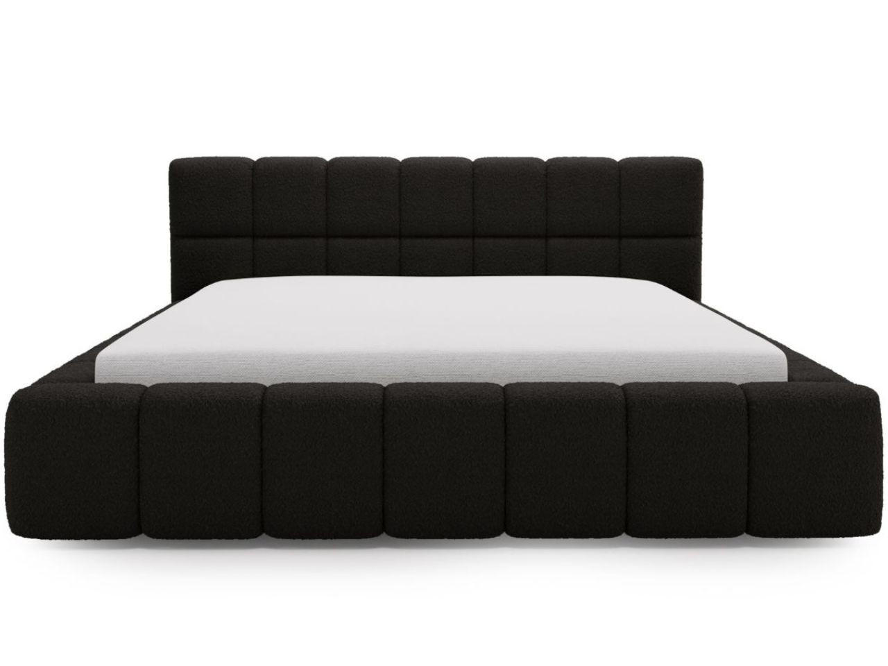 POLSTERBETT Alicante Bouclé-Stoff 180x200 Schwarz - Schwarz, Textil (180/200cm) - Graingold