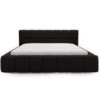 POLSTERBETT Alicante Bouclé-Stoff 180x200 Schwarz - Schwarz, Textil (180/200cm) - Graingold