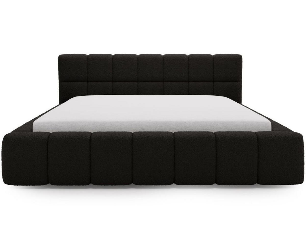 POLSTERBETT Alicante Bouclé-Stoff 180x200 Schwarz - Schwarz, Textil (180/200cm) - Graingold