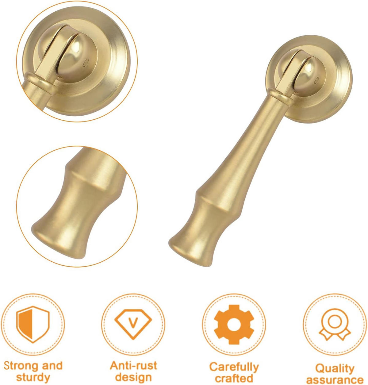 MÖBELGRIFF 4er-Set Zinklegierung - Goldfarben, Metall (0.68/1.7/0.78cm)