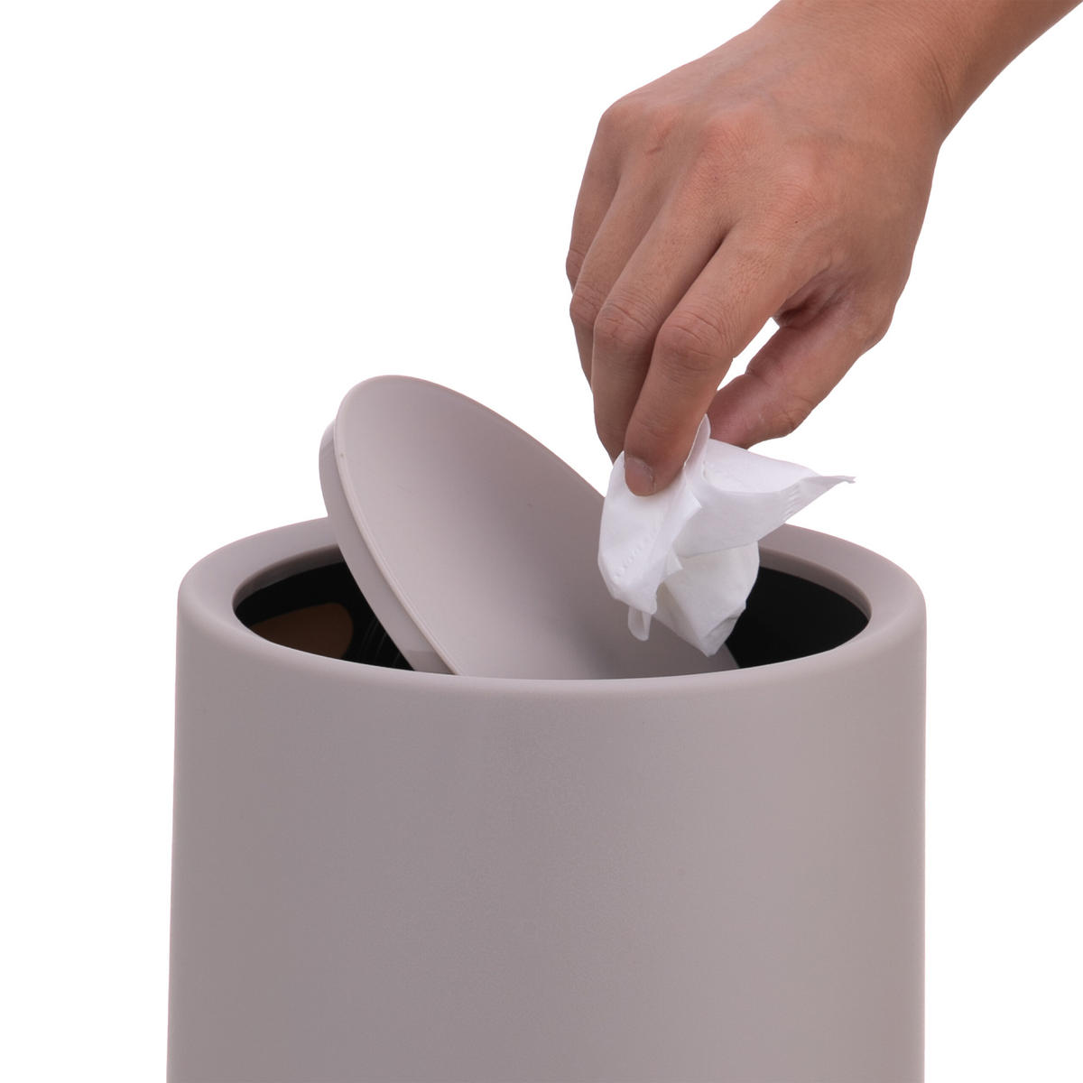 KOSMETIKEIMER - Beige, Kunststoff (20/26/20cm) - Relaxdays