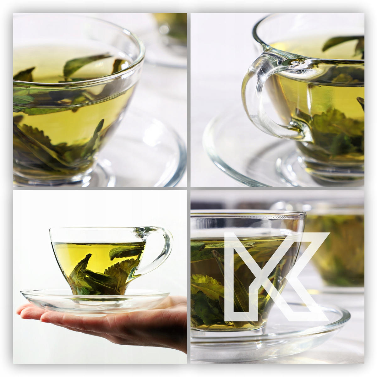 KADAX Set Tassen und Untertassen für Kaffee- und Teetassen 200 ml 6-tlg - Transparent, Glas (0.2L) - KADAX