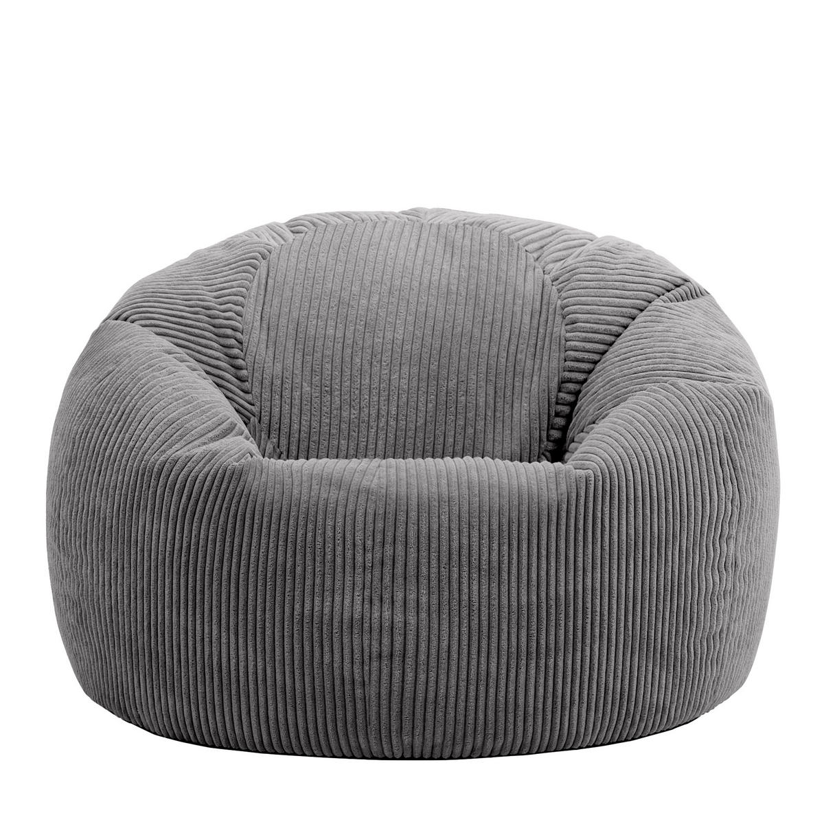 SITZSACK Klassisch Kingston, Cord - Anthrazit, Textil (85/50/85cm) - icon