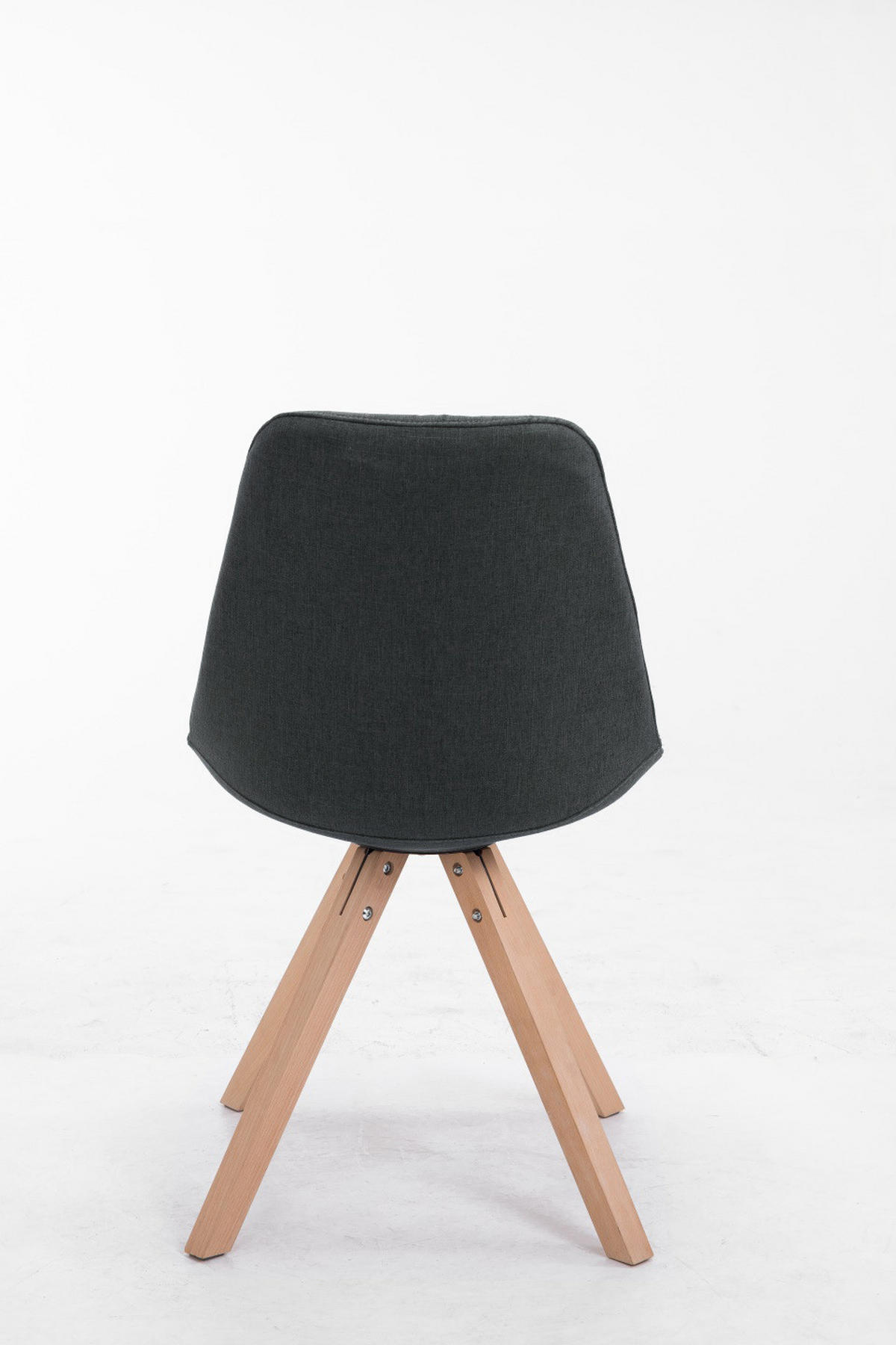 BESUCHERSTUHL Toulon Stoff, Gestell Buchenholz Natura Square Dunkelgrau - Dunkelgrau/Naturfarben, Holz/Buchenholz (48/83/56cm) - TPFLiving