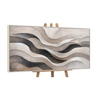 GEMÄLDE Sandwellen Schattenfugenrahmen Beige 120x60 cm - Beige, Holz (120/60cm) - YS-art gallery