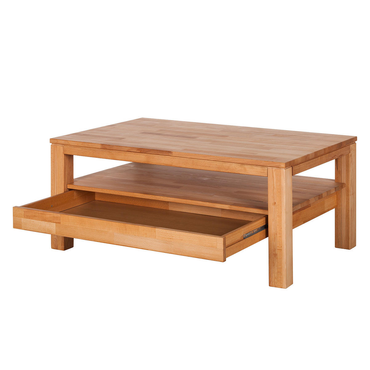 COUCHTISCH - Massivholz - Buchefarben, Holz (70/110/47cm) - home24