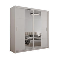 SCHWEBETÜRENSCHRANK KARTHUS 203/215/61 cm 2-türig mit Spiegel Beige - Beige, Holzwerkstoff (203/215/61cm) - MASSENO