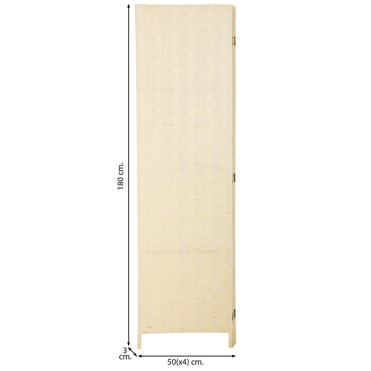 PARAVENT aus geflochtenem Papier mit 4 PANEELE, 3x180cm - Beige, Papier (200/180/3cm) - Wanderlust
