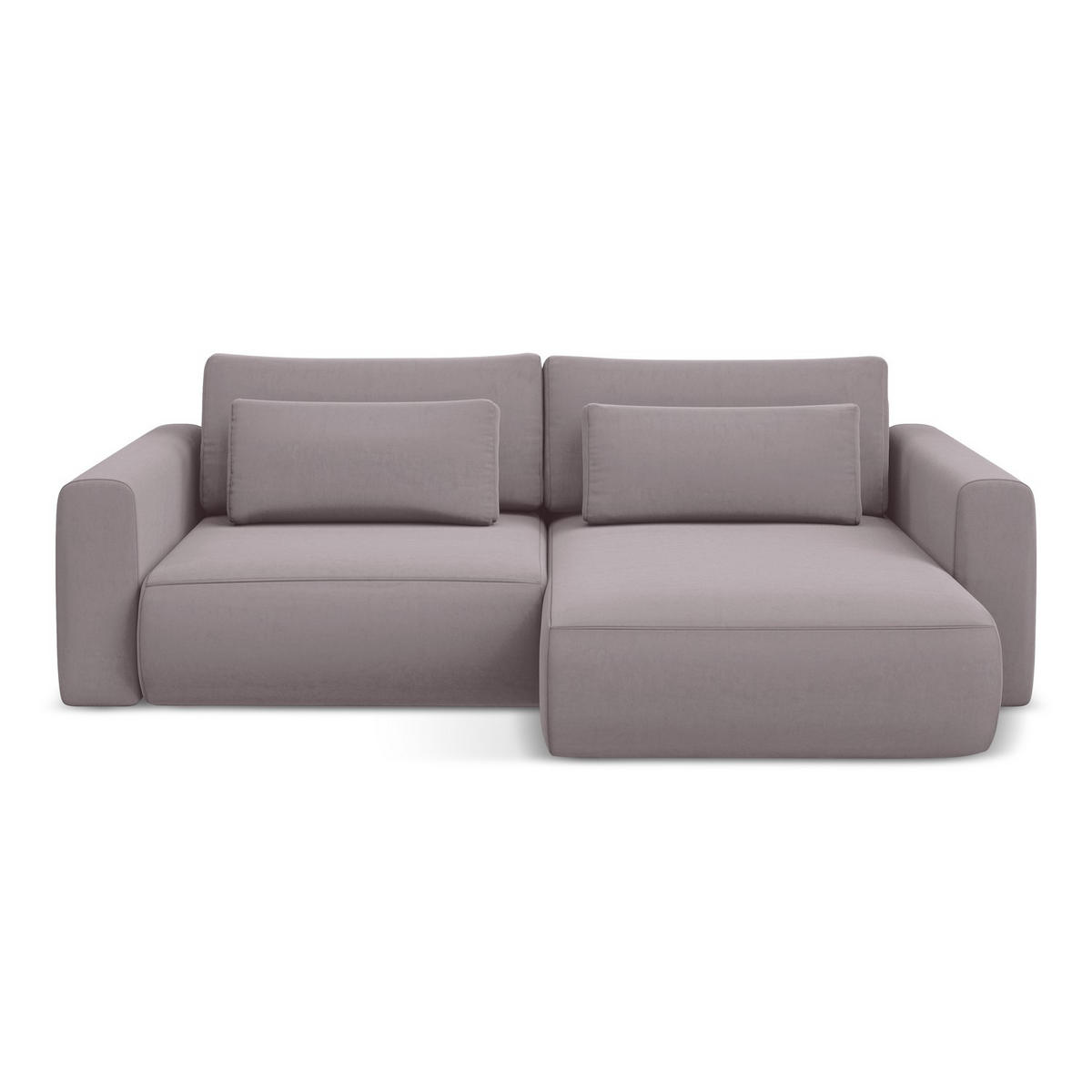 ECKSOFA mit Schlaffunktion Samt Stoff Violett - Lila/Flieder, Kunststoff/Textil (240/149cm) - LaMiaSofa
