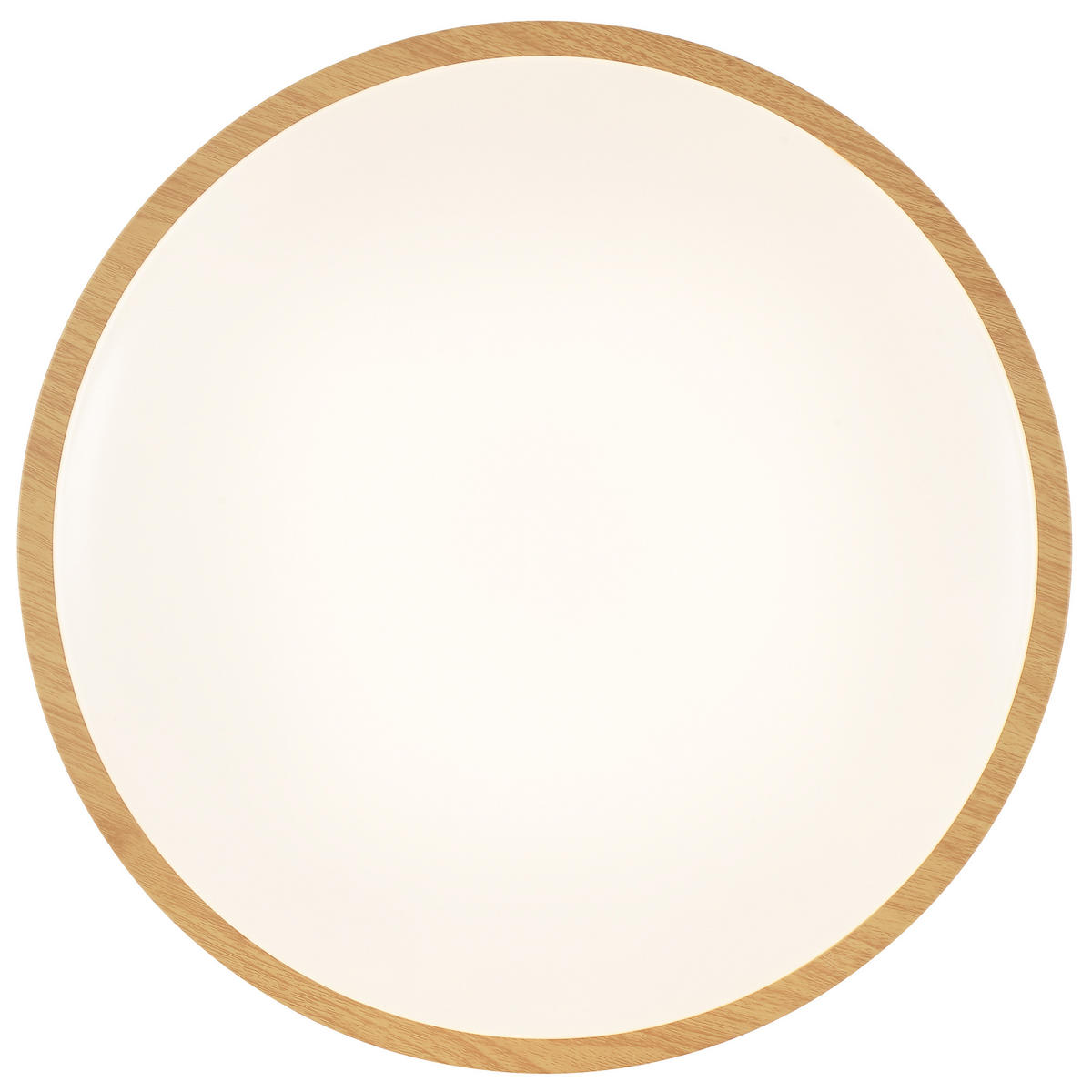 LED DECKENLEUCHTE Teranon Holz hell/Weiß 38,5/38,5/8 cm - Multicolor, Kunststoff (38.5/38.5/8cm) - Brilliant