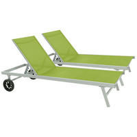 SONNENLIEGE - "Bella" - Phoenix - Grün - 2er-Set - Grün, Metall (65/92/200cm) - Habitat Garten