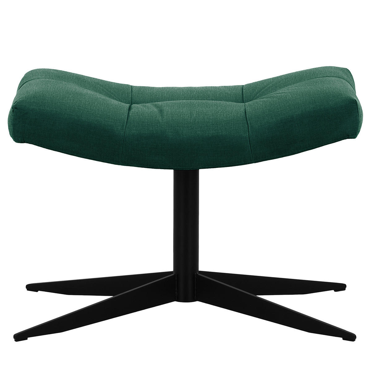 POLSTERHOCKER - Dunkelgrün/Schwarz, Textil/Metall (67/47/50cm) - home24