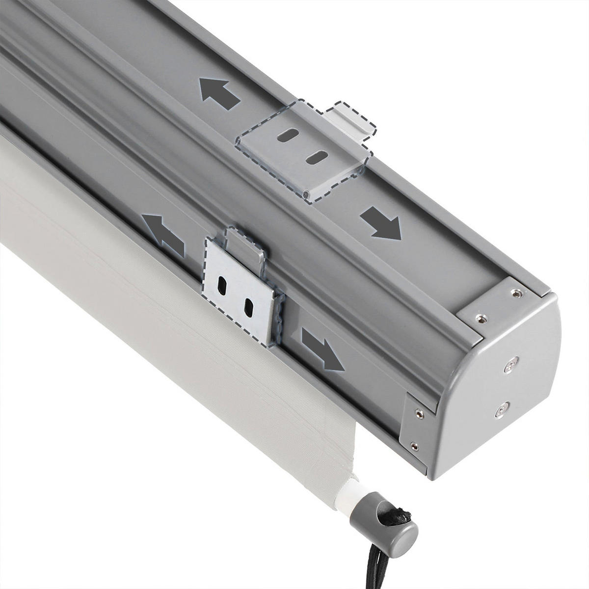 SENKRECHTMARKISE 2,5 x 1,8 m - Beige, Textil (180/8/250cm) - Hansiro