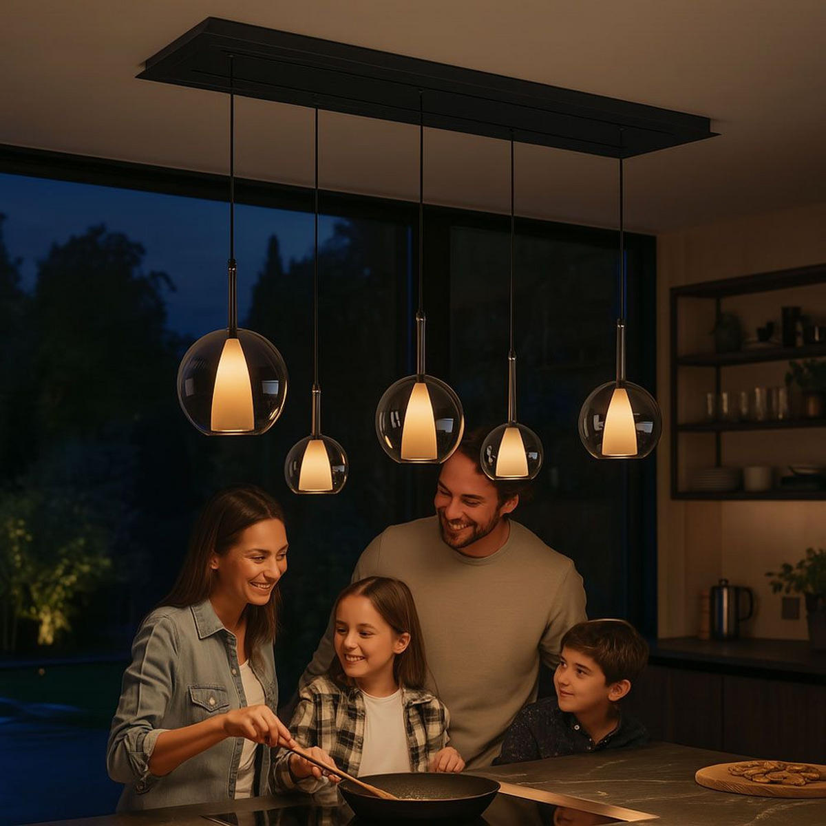 HÄNGELEUCHTE Belluna Rauch - Grau, Glas (24/24/45cm) - s.luce