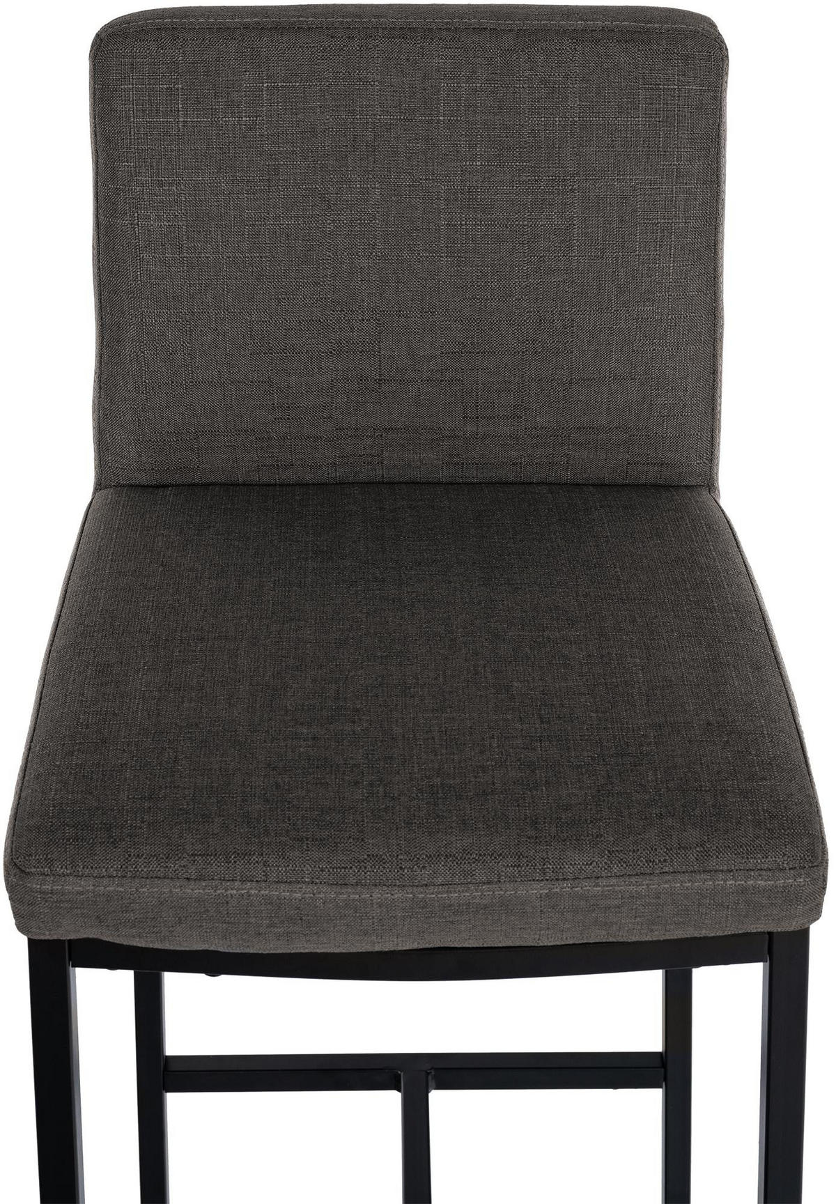 BARHOCKER Stoff Dunkelgrau - Dunkelgrau/Schwarz, Textil/Metall (43/110/49cm) - CLP