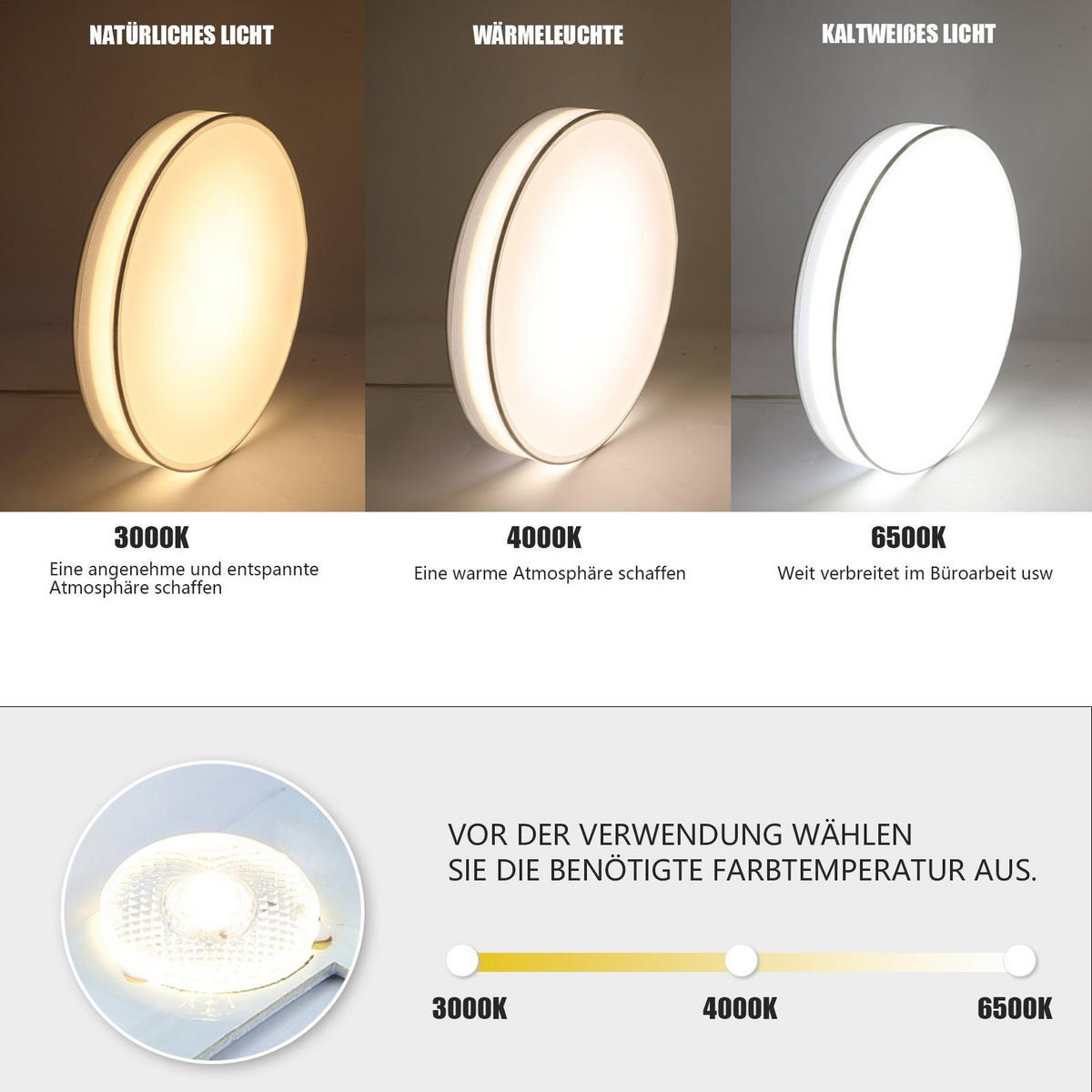 LED-DECKENLEUCHTE Debra 38/38/6 cm - Weiß, Textil (38/38/6cm) - Nettlife