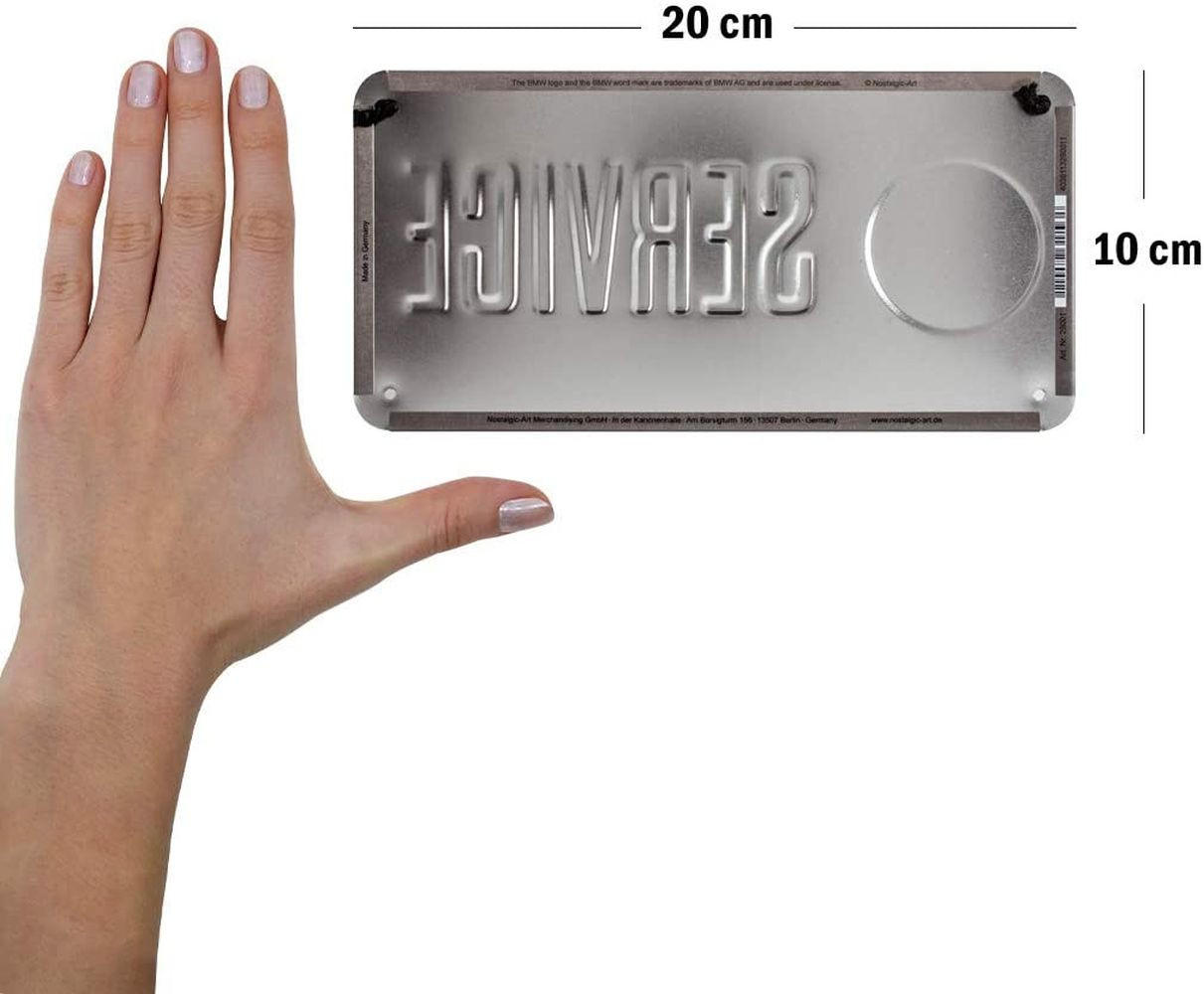 HÄNGESCHILD 10/20 cm BMW Service - Multicolor, Metall (20/10/0.2cm) - Nostalgic-Art