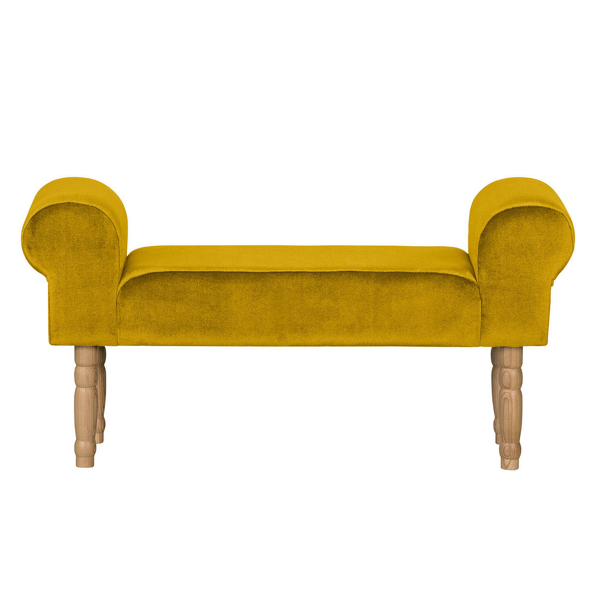 POLSTERBANK - Samt - Gelb, Textil (101/51/33cm) - home24