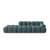 MODULARES-SOFA links Bellis aus Samt petrol 4 Sitzplätze - Petrol, Textil (94/63/282cm) - Micadoni