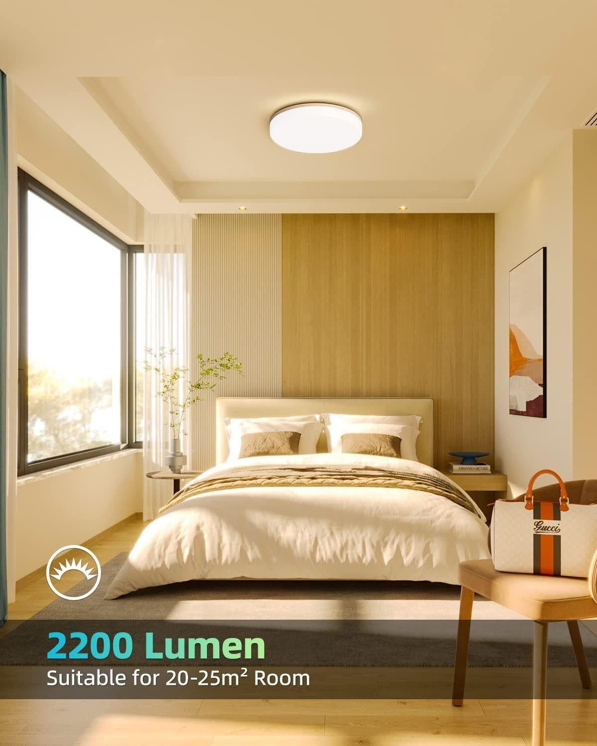 LED-DECKENLEUCHTE Rund 28/28/5 cm - Weiß, Kunststoff (28/28/5cm) - Nettlife