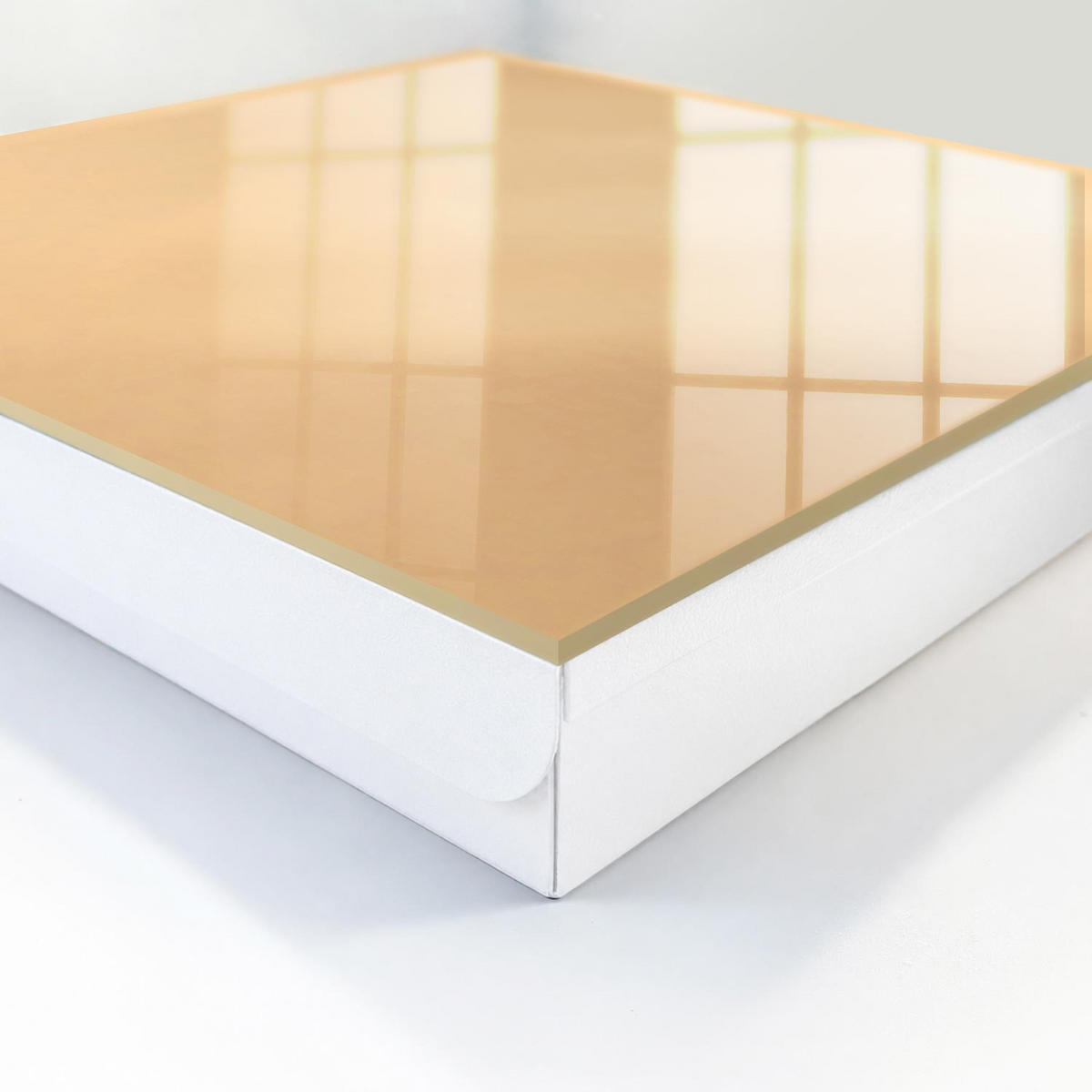 SCHLÜSSELBOX Weiß 30x30 cm – Türöffnung nach rechts - Beige Trost - Beige, Metall (30/30/5cm) - TULUP