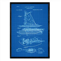 POSTER Fischerboot Patent A3 Rahmenlos - Klar, Papier (29.7/5/42cm) - Nacnic