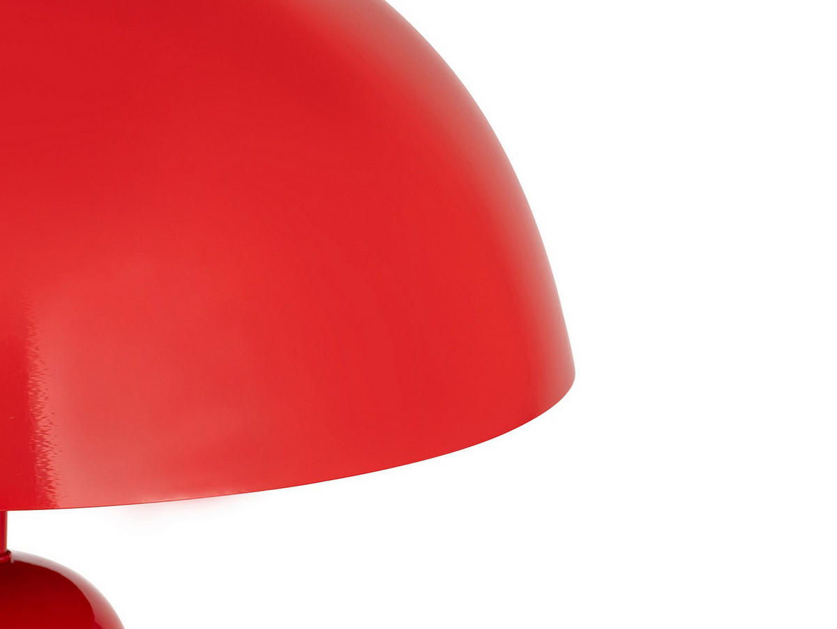 TISCHLAMPE - 39 x 39 - metall - rot Larkin - Rot, Metall (39/39/52cm) - Vente-Unique