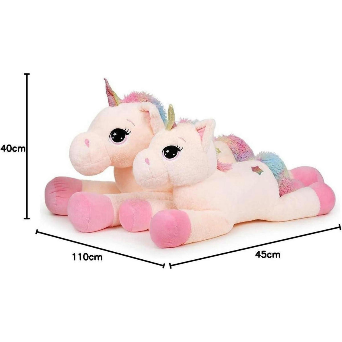 PLÜSCHTIER Einhorn 110 cm - Rosa, Textil (45/110cm)